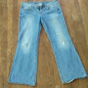 Silver wide leg jeans size 33/31 light blue